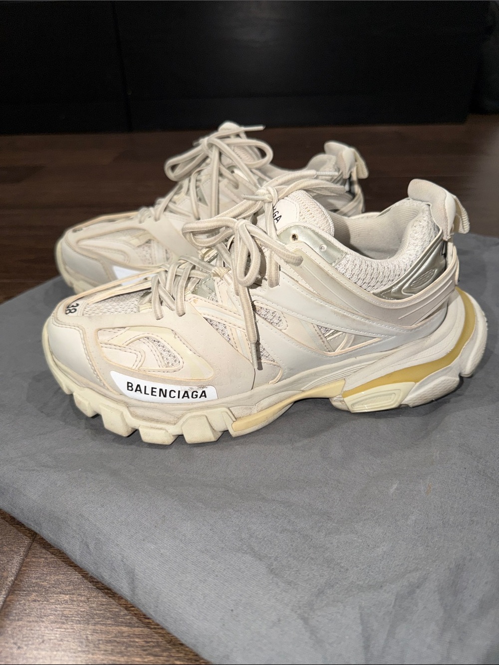 Balenciaga Women's Cream / White Track Sneaker (no box)